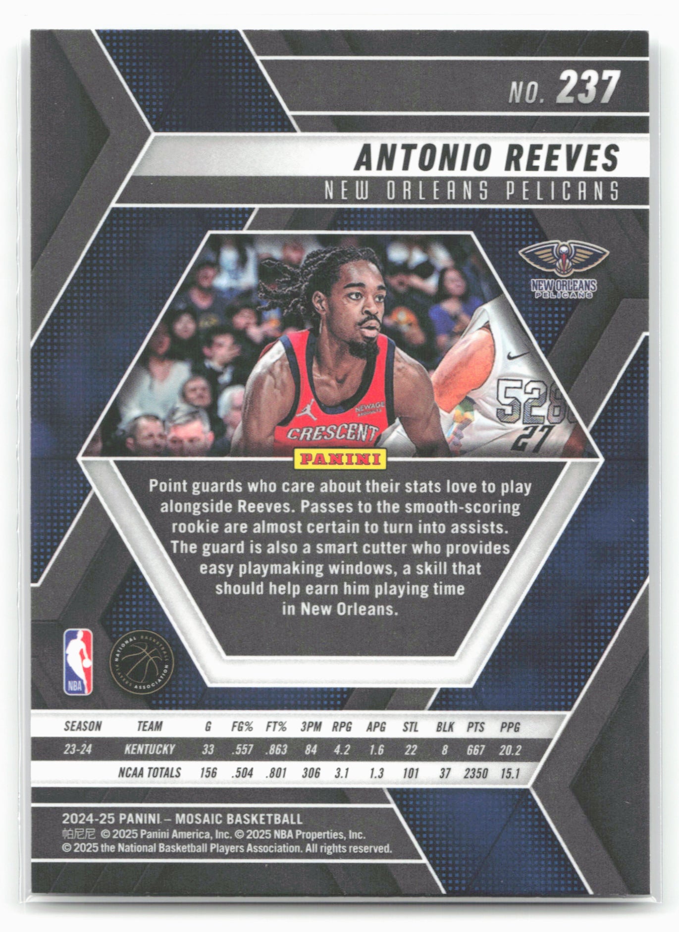 2024-25 Panini Mosaic #237 Antonio Reeves