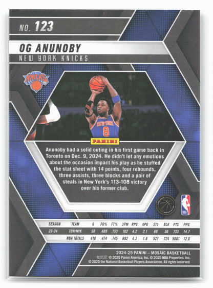 2024-25 Panini Mosaic #123 OG Anunoby