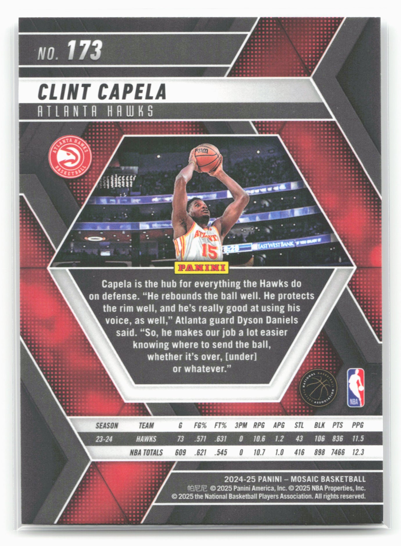 2024-25 Panini Mosaic #173 Clint Capela