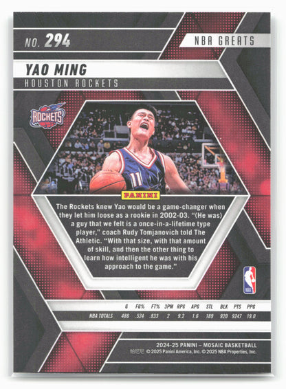 2024-25 Panini Mosaic #294 Yao Ming