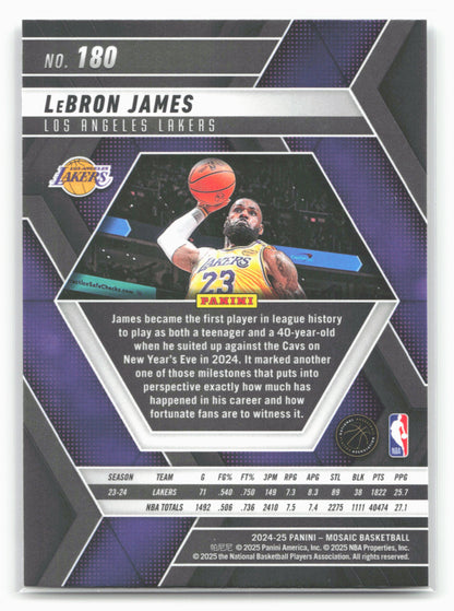 2024-25 Panini Mosaic #180 LeBron James