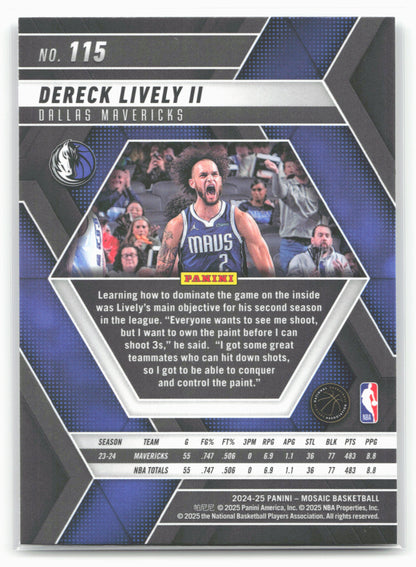 2024-25 Panini Mosaic #115 Dereck Lively II