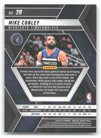 2024-25 Panini Mosaic #20 Mike Conley