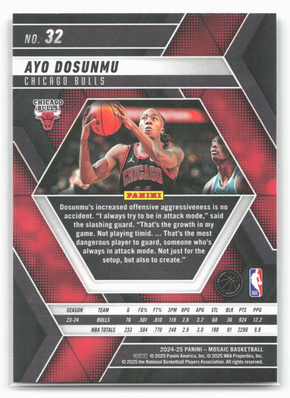 2024-25 Panini Mosaic #32 Ayo Dosunmu
