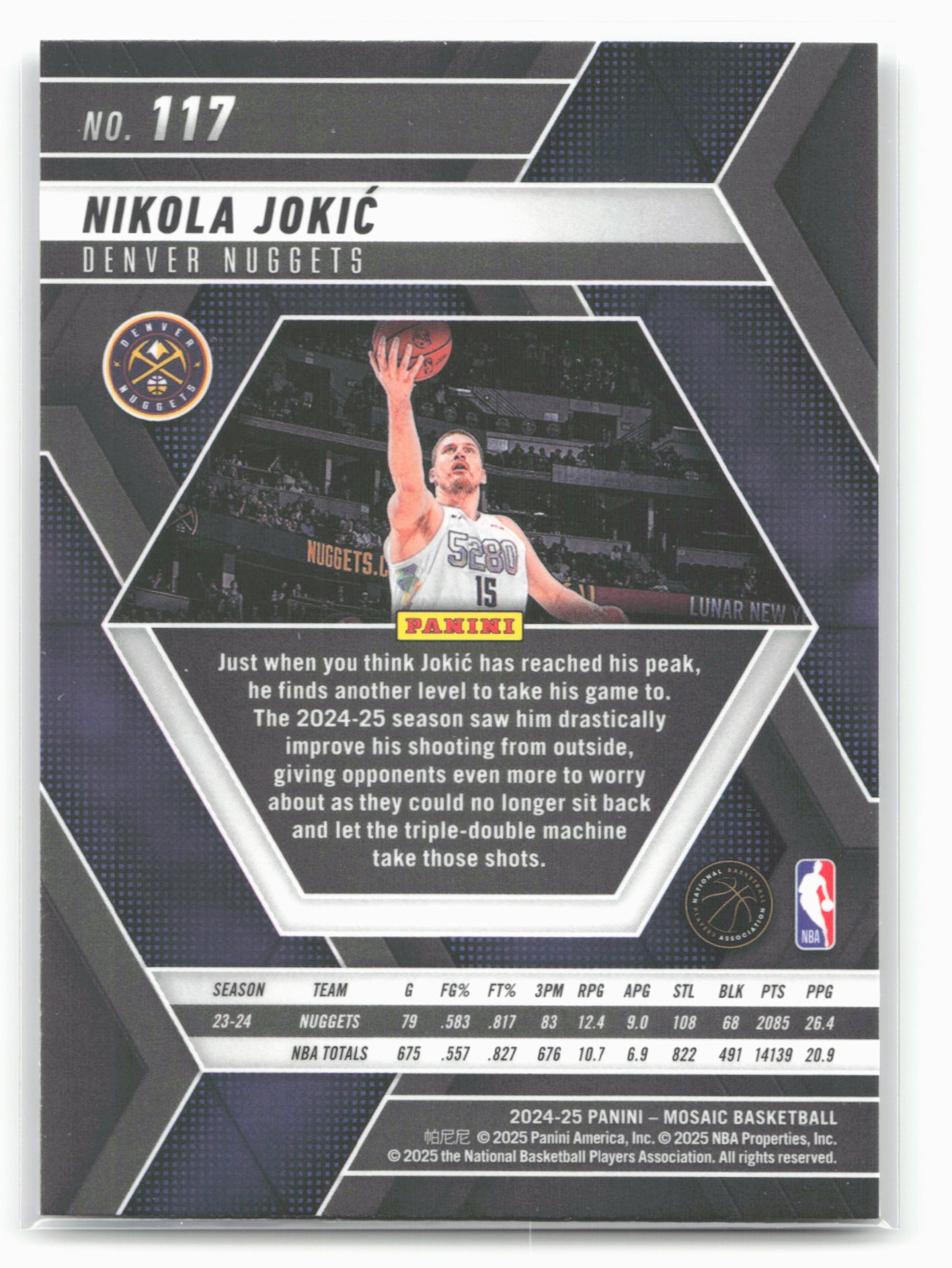 2024-25 Panini Mosaic #117 Nikola Jokic