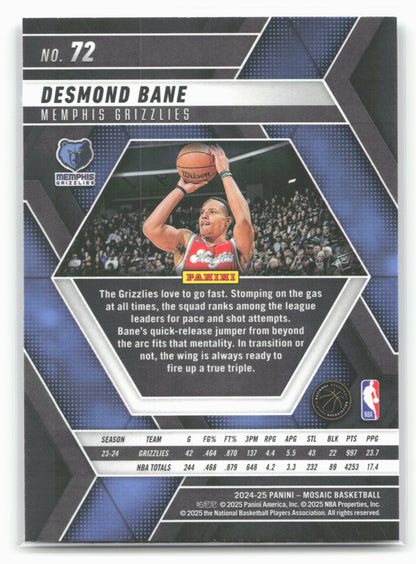 2024-25 Panini Mosaic #72 Desmond Bane