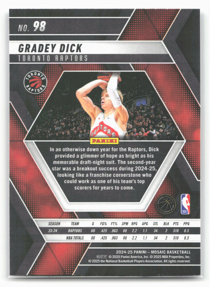 2024-25 Panini Mosaic #98 Gradey Dick