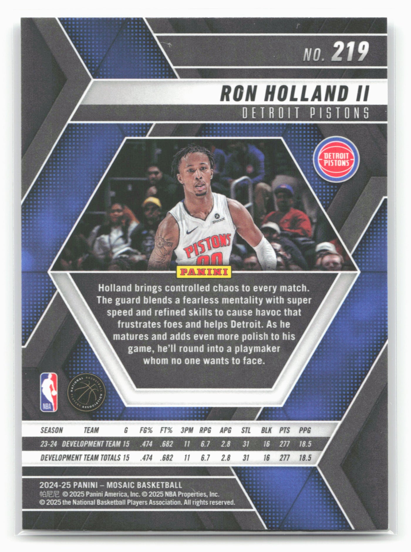 2024-25 Panini Mosaic #219 Ron Holland II