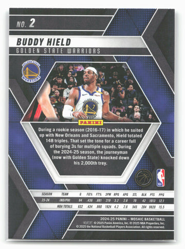 
2024-25 Panini Mosaic #2 Buddy Hield