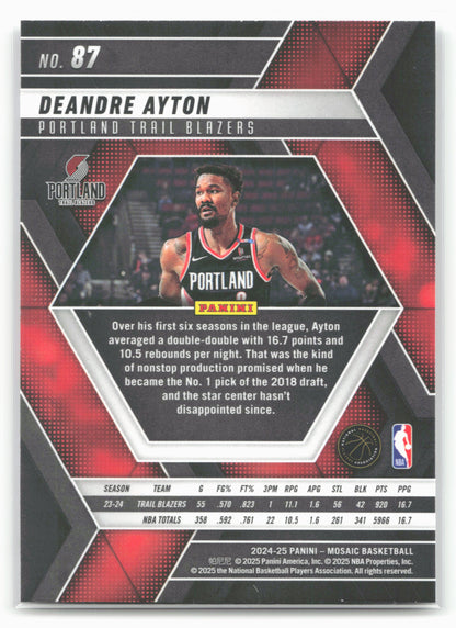2024-25 Panini Mosaic #87 Deandre Ayton