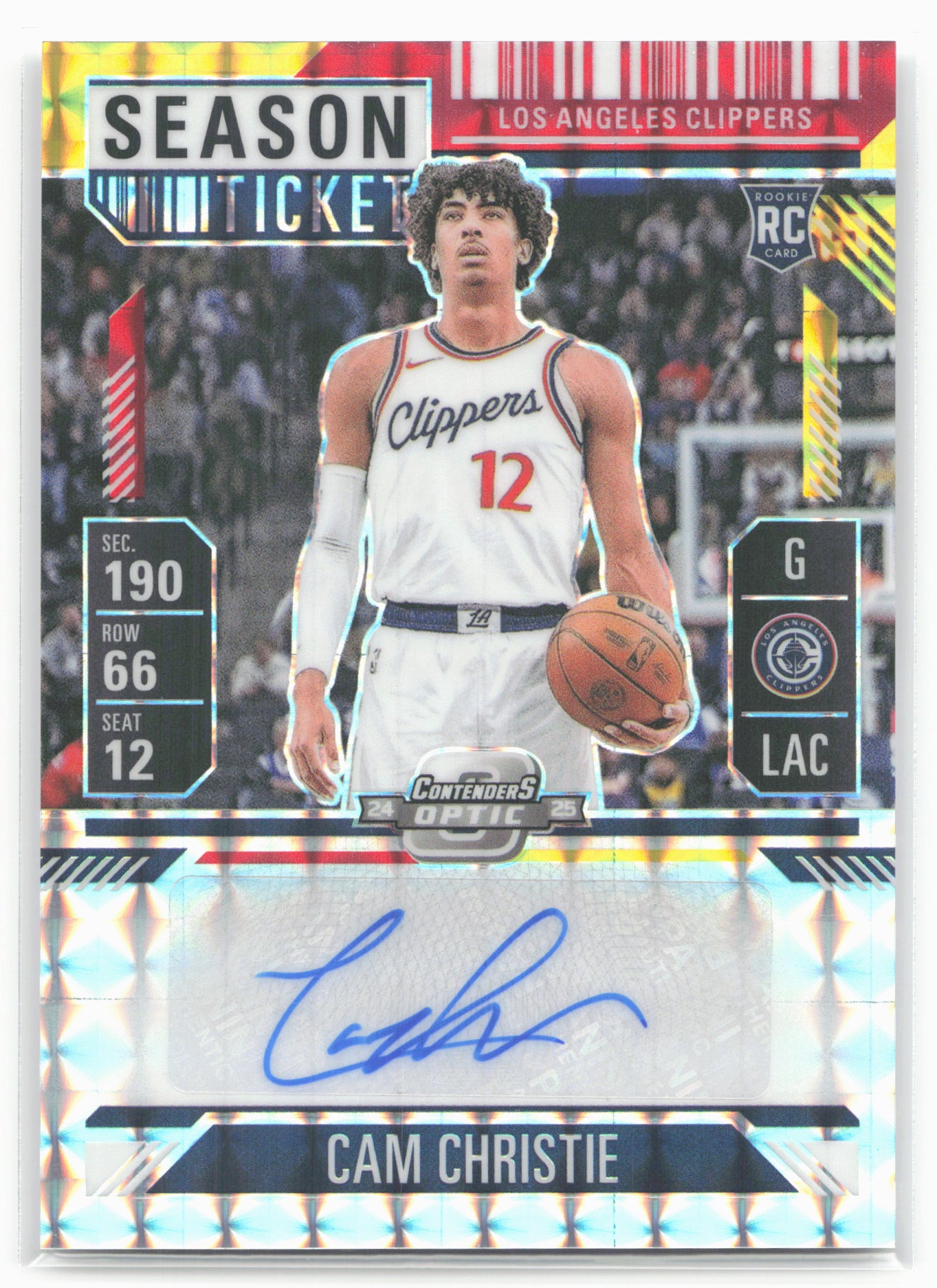 2024-25 Panini Mosaic #RST-CAM Cam Christie Rookie Season Ticket