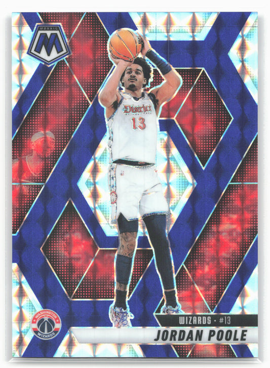 2024-25 Panini Mosaic #197 Jordan Poole Choice Blue Mosaic #/45