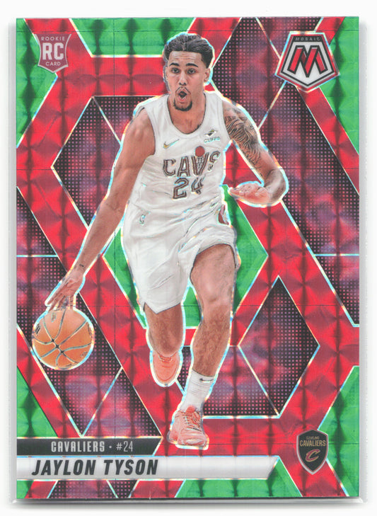 2024-25 Panini Mosaic #217 Jaylon Tyson Choice Red and Green Mosaic