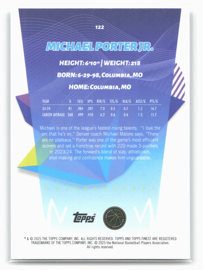 2024-25 Finest #122 Michael Porter Jr.