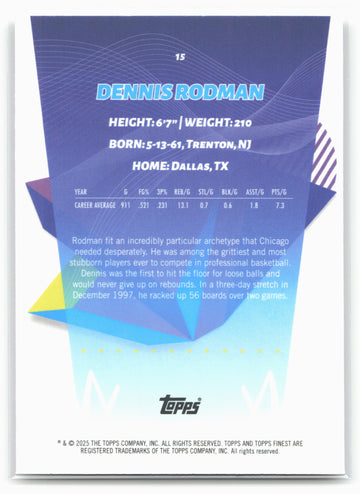 
2024-25 Finest #15 Dennis Rodman 20422