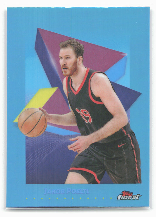 2024-25 Finest #90 Jakob Poeltl Sky Blue Refractor 20451