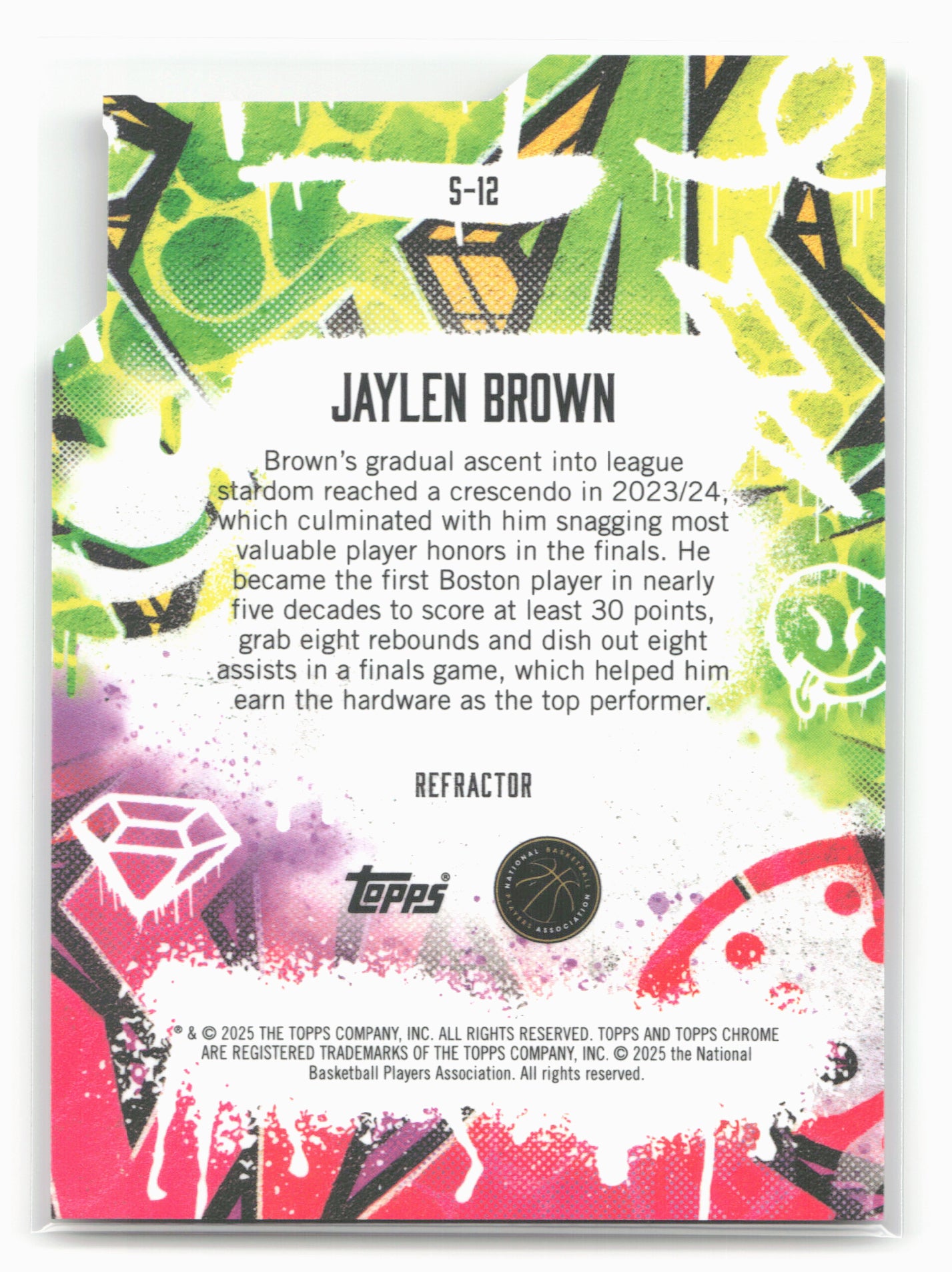 2024-25 Finest #S-12 Jaylen Brown Showstoppers Refractor 20452