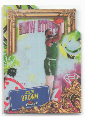 
2024-25 Finest #S-12 Jaylen Brown Showstoppers Refractor 20452