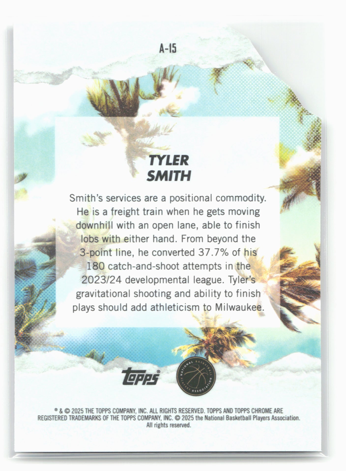2024-25 Finest #A-15 Tyler Smith Arrivals 20456