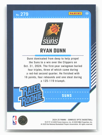 
2024-25 Donruss Optic #279 Ryan Dunn