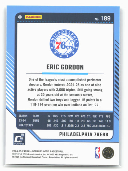2024-25 Donruss Optic #189 Eric Gordon