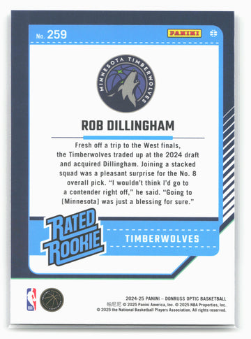 
2024-25 Donruss Optic #259 Rob Dillingham