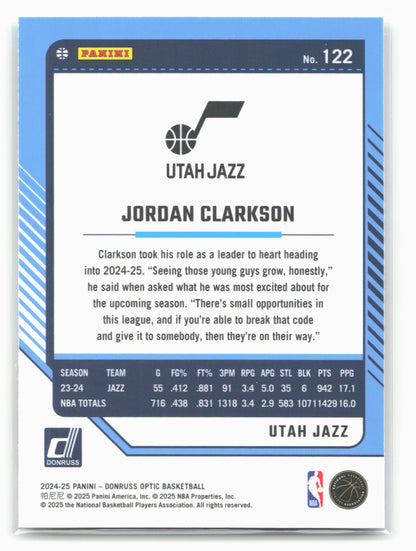 2024-25 Donruss Optic #122 Jordan Clarkson