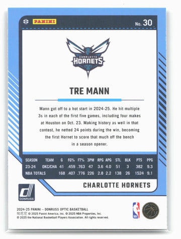 2024-25 Donruss Optic #30 Tre Mann