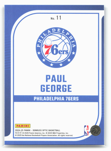2024-25 Donruss Optic #11 Paul George Elite Dominators