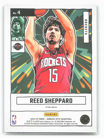 2024-25 Donruss Optic #4 Reed Sheppard Net Marvels Holo