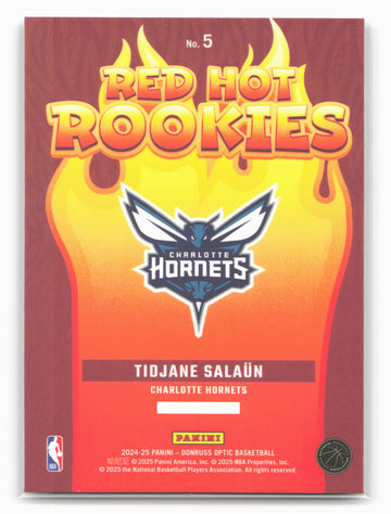 2024-25 Donruss Optic #5 Tidjane Salaun Red Hot Rookies
