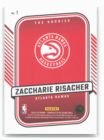 2024-25 Donruss Optic #1 Zaccharie Risacher The Rookies