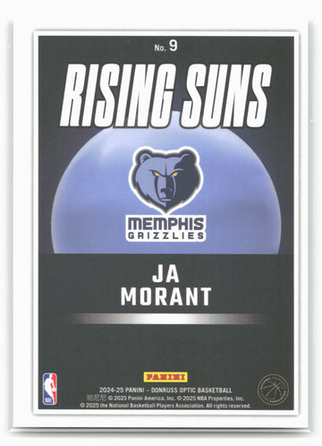 2024-25 Donruss Optic #9 Ja Morant Rising Suns