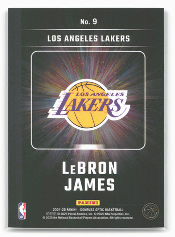2024-25 Donruss Optic #9 LeBron James Lights Out