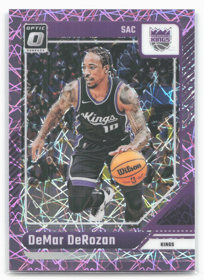 2024-25 Donruss Optic #218 DeMar DeRozan Pink Velocity #/79