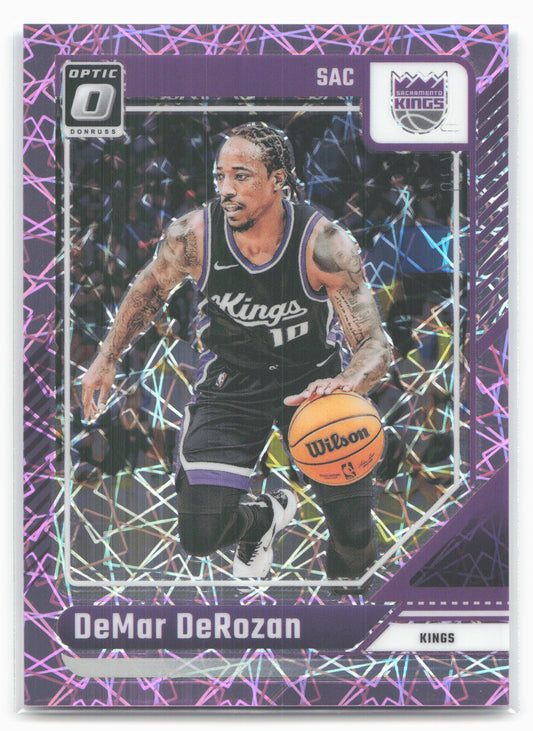 2024-25 Donruss Optic #218 DeMar DeRozan Pink Velocity #/79