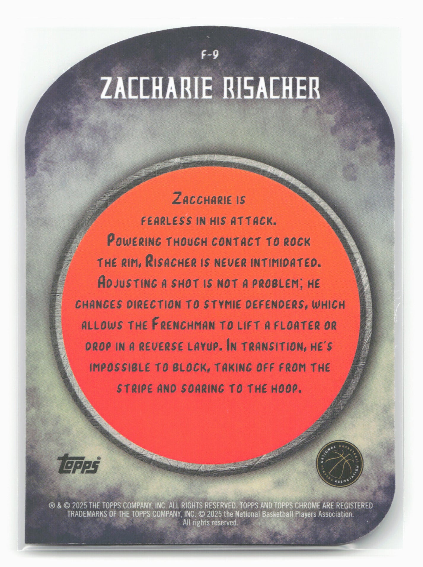 2024-25 Finest #F-9 Zaccharie Risacher Finishers X-Fractor