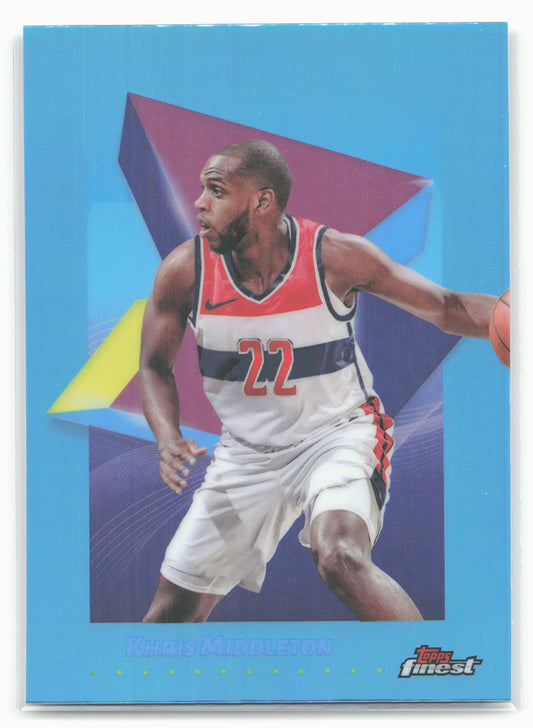 2024-25 Finest #57 Khris Middleton Sky Blue Refractor