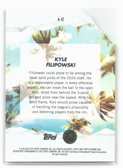 2024-25 Finest #A-12 Kyle Filipowski Arrivals