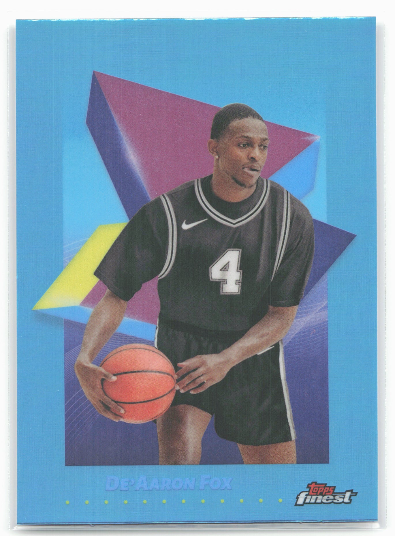 2024-25 Finest #80 De'Aaron Fox Sky Blue Refractor
