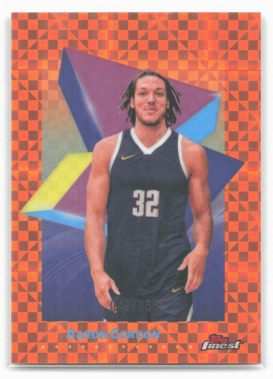 2024-25 Finest #26 Aaron Gordon Orange X-Fractor #/250