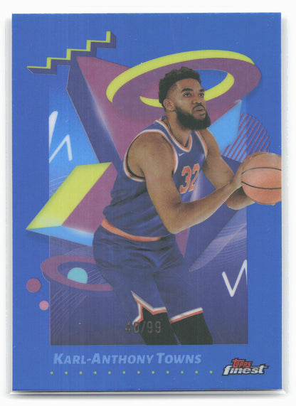 2024-25 Finest #254 Karl-Anthony Towns Blue Refractor #/99
