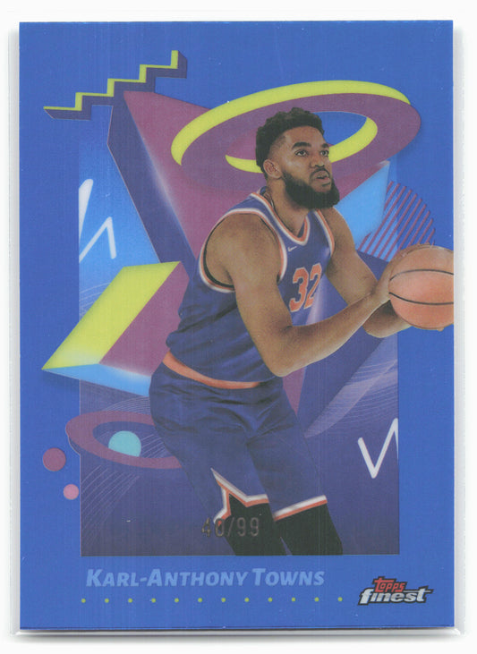 2024-25 Finest #254 Karl-Anthony Towns Blue Refractor #/99