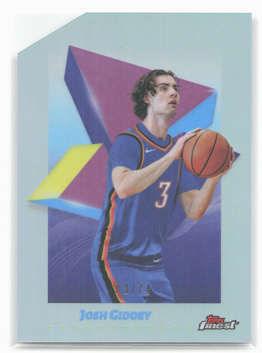 2024-25 Finest #16 Josh Giddey Die-Cut Refractor #/74