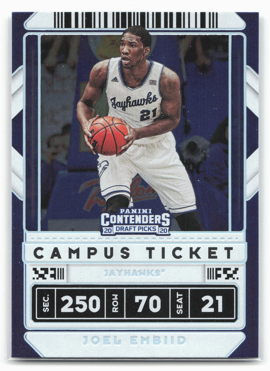 2020 Panini Contenders Draft Picks #15b Joel Embiid Campus Ticket 20559