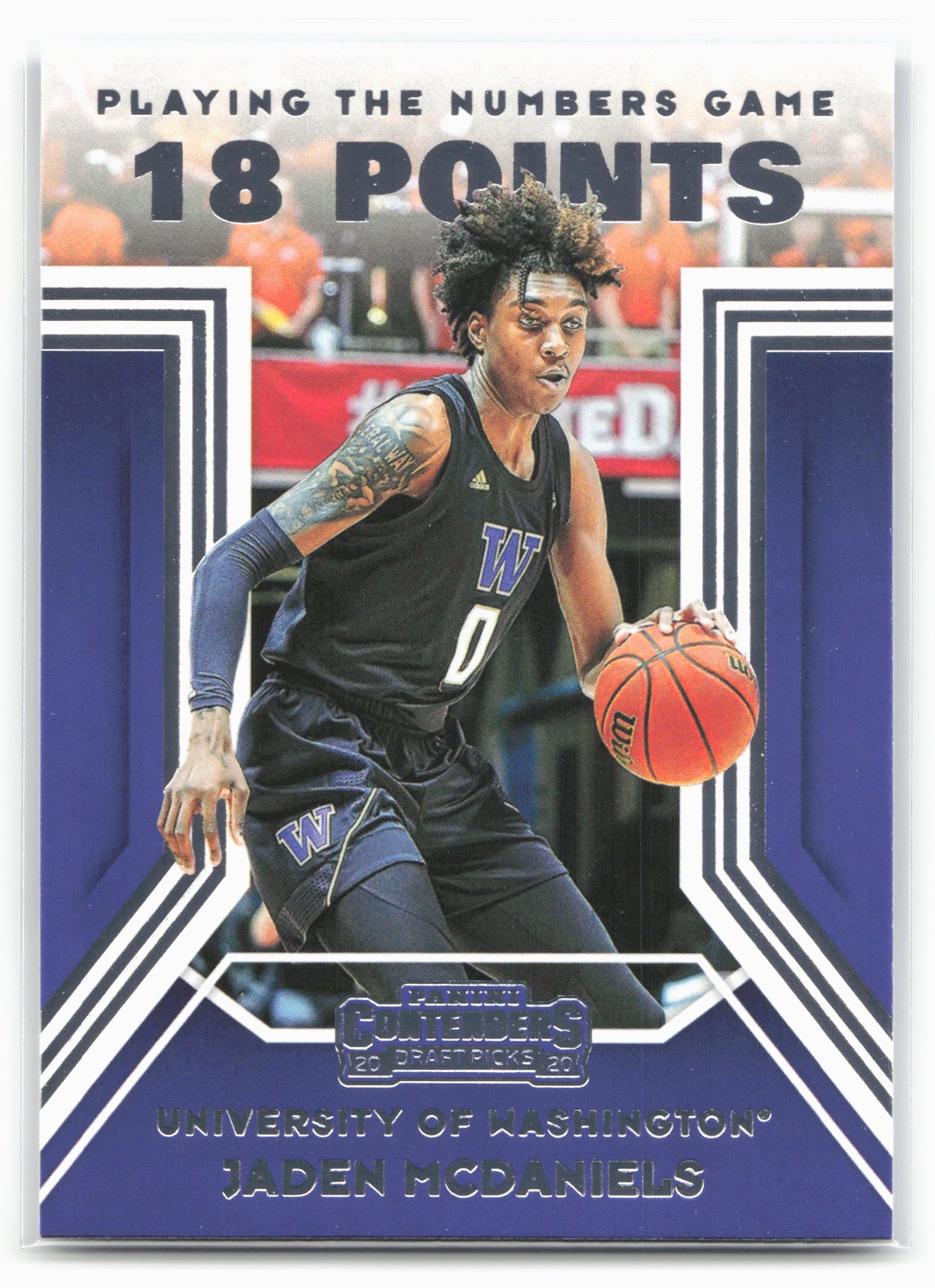 2020 Panini Contenders Draft Picks #16 Jaden McDaniels the Numbers Game 20572