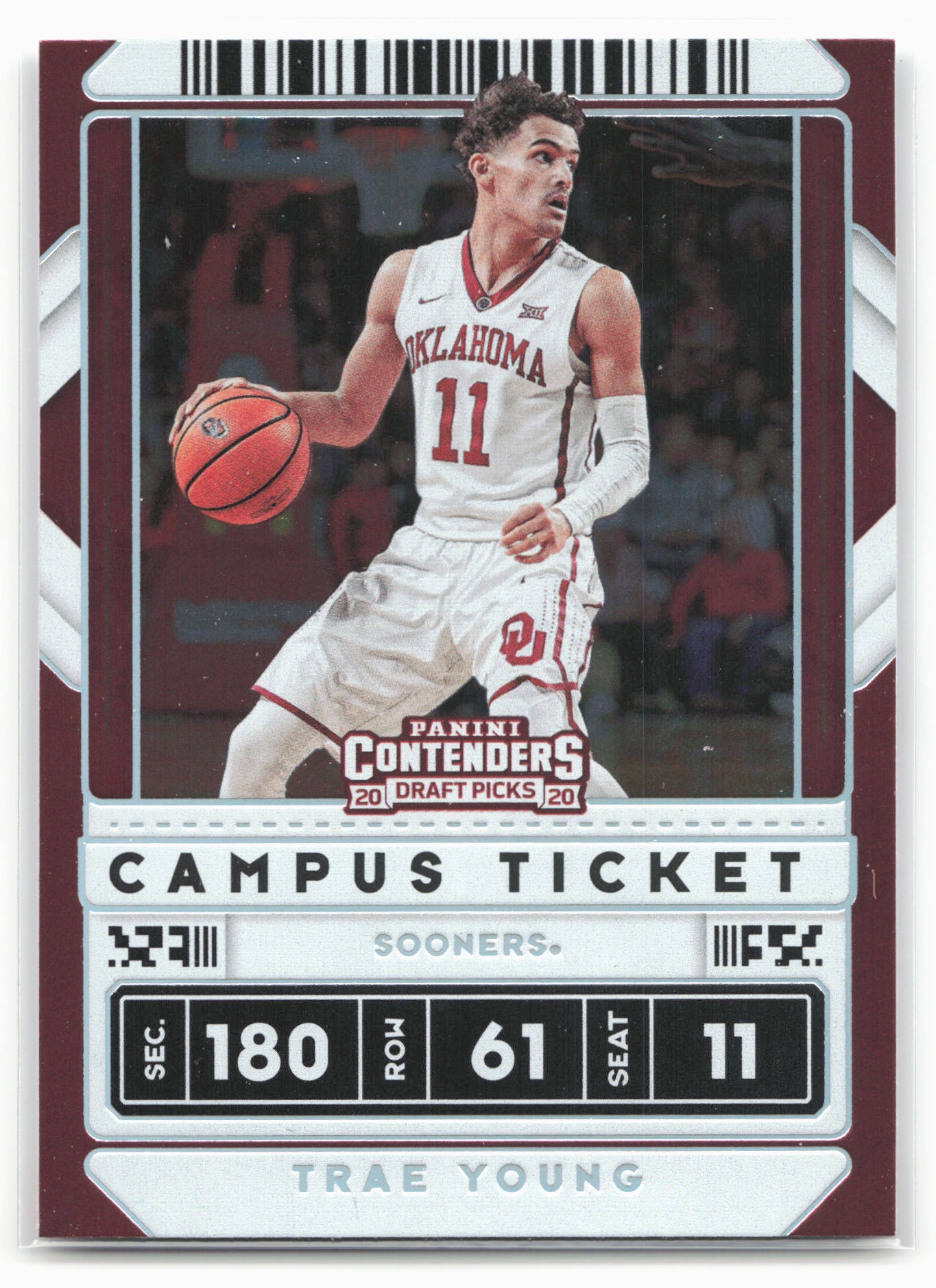 2020 Panini Contenders Draft Picks #23 Trae Young Campus Ticket 20580