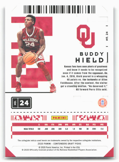2020 Panini Contenders Draft Picks #24 Buddy Hield Conference Ticket 20594