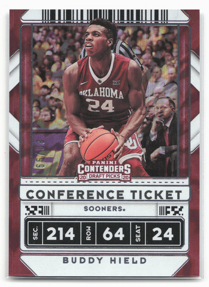 2020 Panini Contenders Draft Picks #24 Buddy Hield Conference Ticket 20594