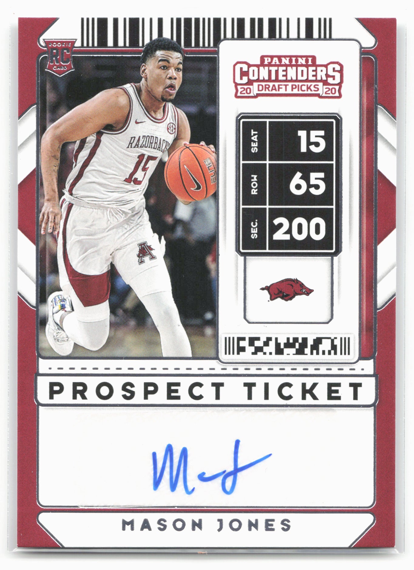 2020 Panini Contenders Draft Picks #133 Mason Jones